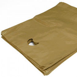 Gold Polythene Carrier Bags