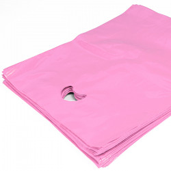 Pink Polythene Carrier Bags