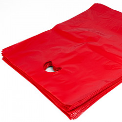 Red Polythene Carrier Bags