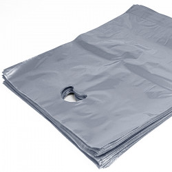 Silver Polythene Carrier Bags
