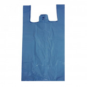 12x18x23in Blue Recycled Vest Carrier Bags