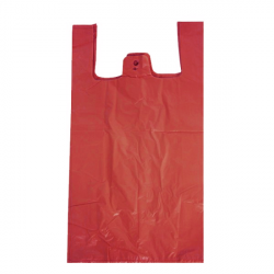 Red  Vest Carrier Bags