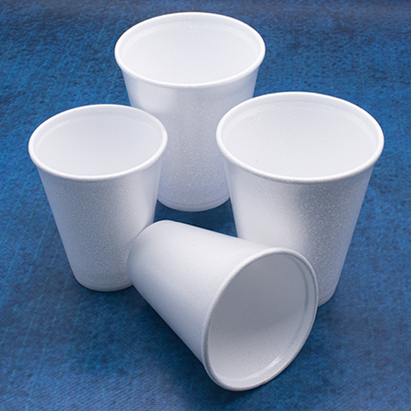 White disposable Polystyrene Cups 10oz from stock in boxes 1000 cups
