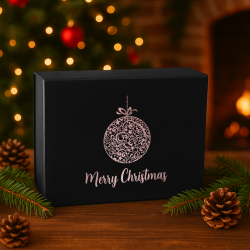 120mm Black Bauble Christmas Boxes