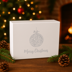 120mm White Bauble Christmas Boxes