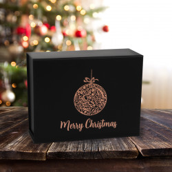 160mm Black Bauble Christmas Boxes