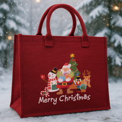 Christmas Jute Bags Christmas Jute Bags
