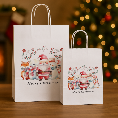 320mm Santa's Friends Christmas Carrier Bags