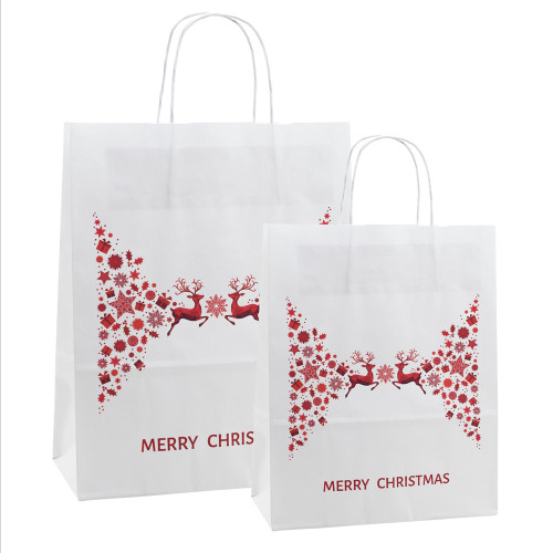 240mm Dancing Reindeer Christmas Carrier Bags