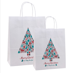 240mm Festive Christmas Tree Carrier Bags