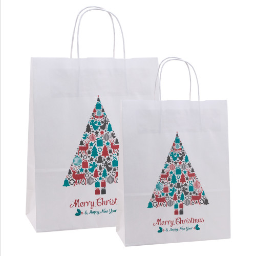 320mm Festive Christmas Tree Carrier Bags