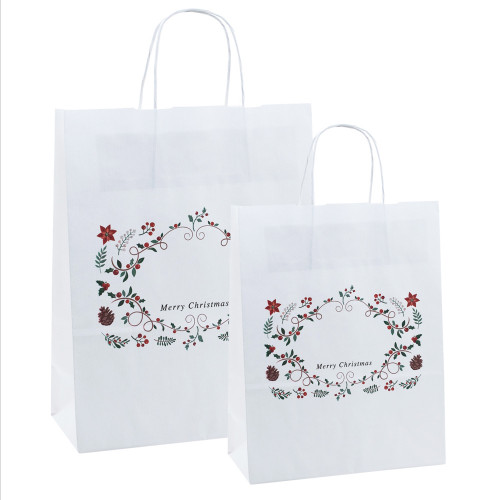 320mm Christmas Border Carrier Bags