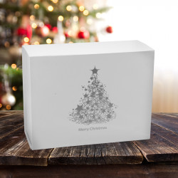 220mm White Christmas Gift Boxes