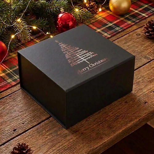 160mm Black Modern Christmas Tree Gift Boxes 160mm Black Modern Christmas Tree Gift Boxes