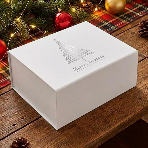 160mm White Modern Christmas Tree Gift Boxes 160mm White Modern Christmas Tree Gift Boxes