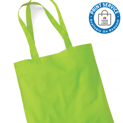 Lime Cotton Bags Long Handles