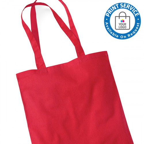 Red Cotton Bags Long Handles