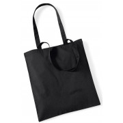 Black Cotton Bags Long Handles