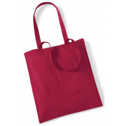 Cranberry Cotton Bags Long Handles