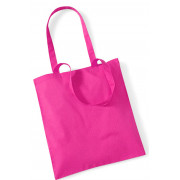 Fuchsia Cotton Bags Long Handles