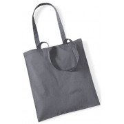 Grey Cotton Bags Long Handles