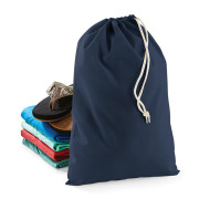 250mm Navy Cotton Drawstring Bags 