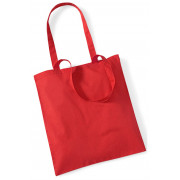 Red Cotton Bags Long Handles