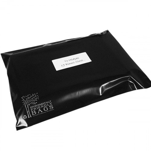 300mm Black Eco Mailing Bags