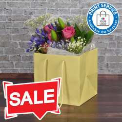 190mm Buttermilk Florist Paper Carrier Bags