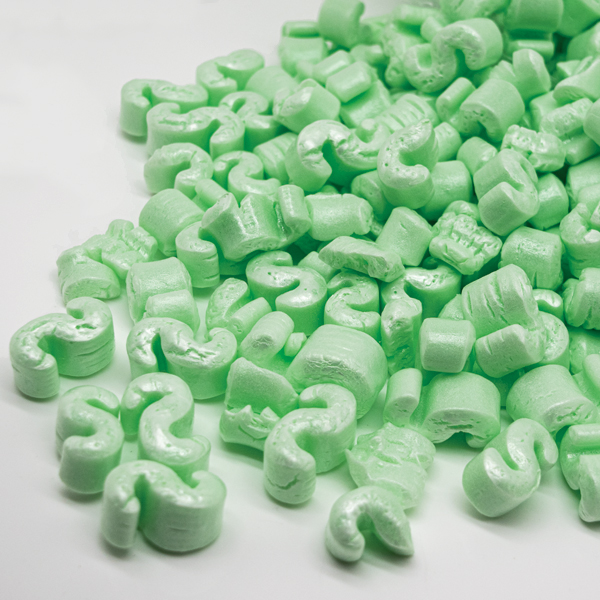 Green Loosefill Polystyrene Chips Bubble Wrap ( Pack of 15 Cubic Feet Pack)  - Hunt Office Ireland