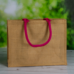 Coloured Handle Jute Bags