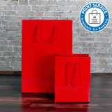 Small Red Gloss Paper Carrier Bags