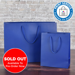200mm Regency Blue Matt Laminated Paper Carrier Bags 200mm Regency Blue Matt Laminated Paper Carrier Bags
