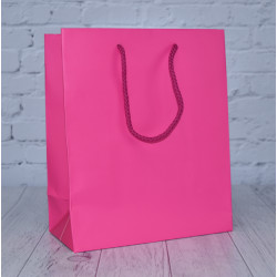 Fuchsia Matt Paper Carrier Bags