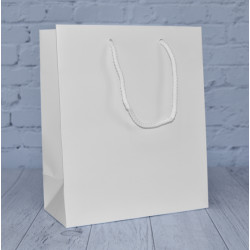 White Matt Paper Carrier Bags