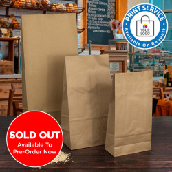 Brown Block Bottom Paper Bags 150x65x310mm Brown Block Bottom Paper Bags 150x65x310mm