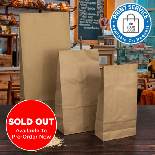 Brown Block Bottom Paper Bags 150x65x310mm Brown Block Bottom Paper Bags 150x65x310mm