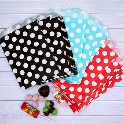 7x9in Polka Dot Paper Bags