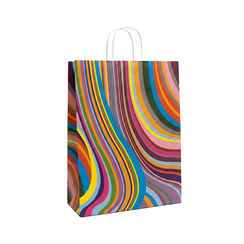 Small 70s Design Paper Carrier Bag Small 70s Design Paper Carrier Bag