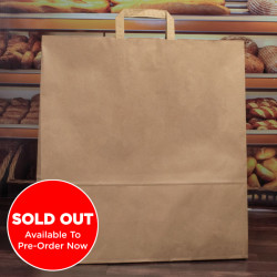 450mm Brown Paper Carrier Bags Internal Handles