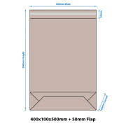 400x100x500mm Paper Mailing Bags