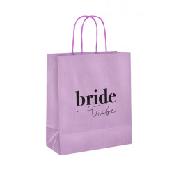 180mm Pink Bride Tribe Printed Carrier Bags