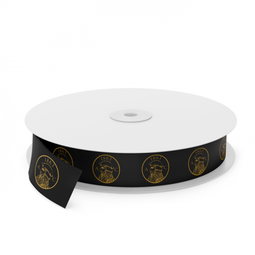 The Arts Club Printed Ribbon - Black