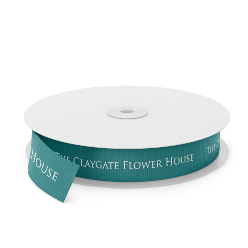 Claygate Flowers Printed Ribbon - French Blue(0332)