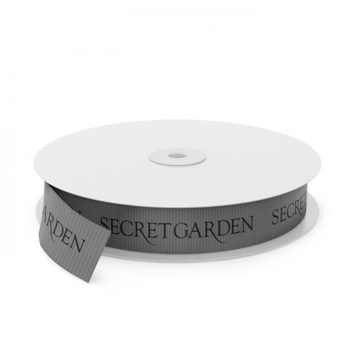 Secret Garden Printed Ribbon - Grey(0015)