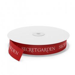 Secret Garden Printed Ribbon - Red(0250)