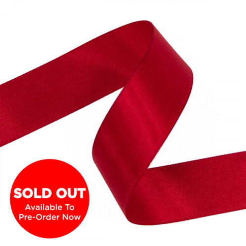 9mm Red Double Faced Satin Ribbon 9mm Red Double Faced Satin Ribbon