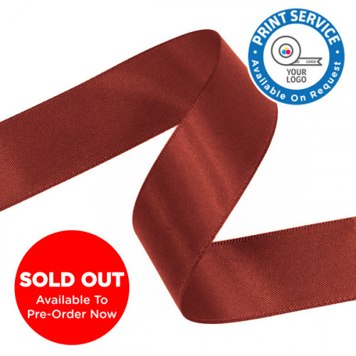 15mm Rust Double Faced Satin Ribbon