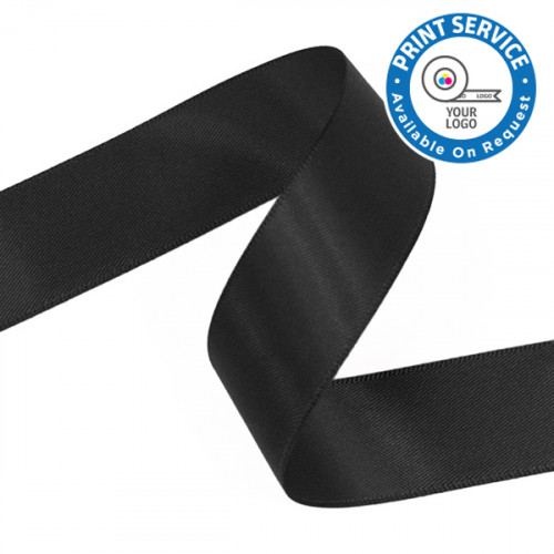 15mm Black Double Faced Satin Ribbon