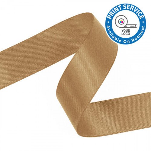 15mm Old Gold Double Faced Satin Ribbon
